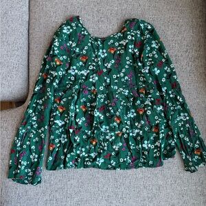 Floral Green Women's Top